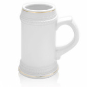 Фотокружка пивная 0,6 л. с золотым ободком